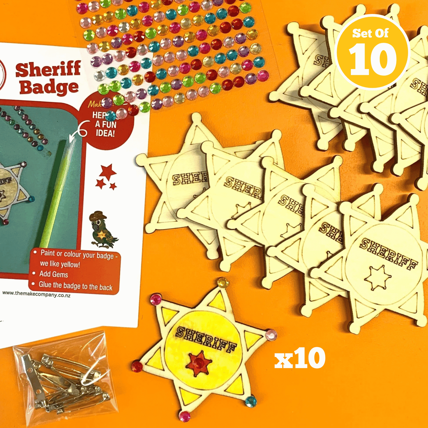 Set of 10 - Sheriff's Badge