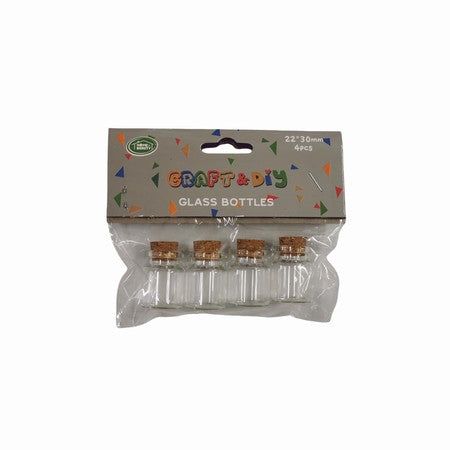 Mini Glass Bottles 4 pack