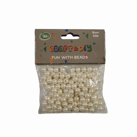 Cream Pearl Beads - 8mm