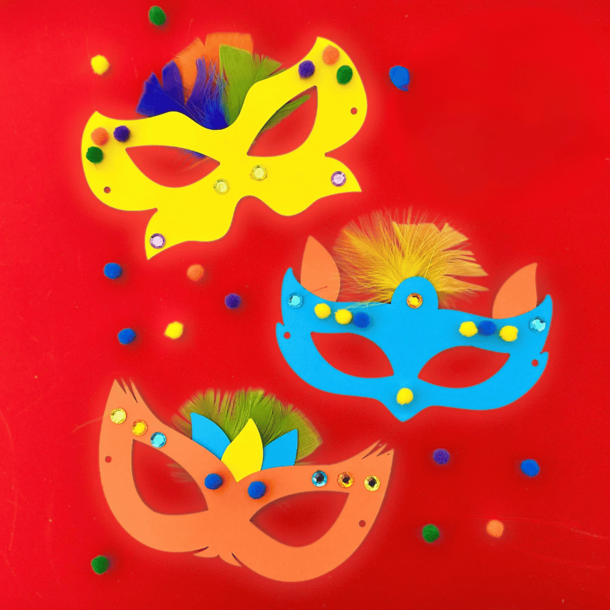 Set of 10 - Colourful Masks