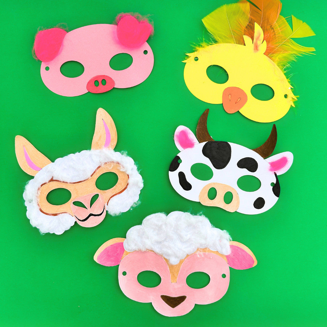 Farmyard Animal Masks Pack of – The Make Company