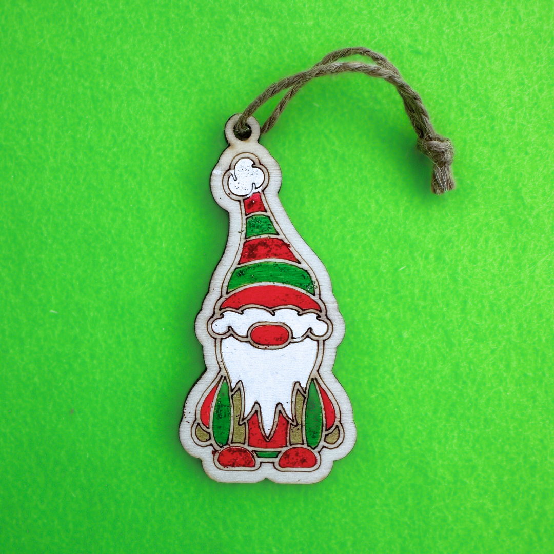 Set of 10 - Gnome Christmas Decoration