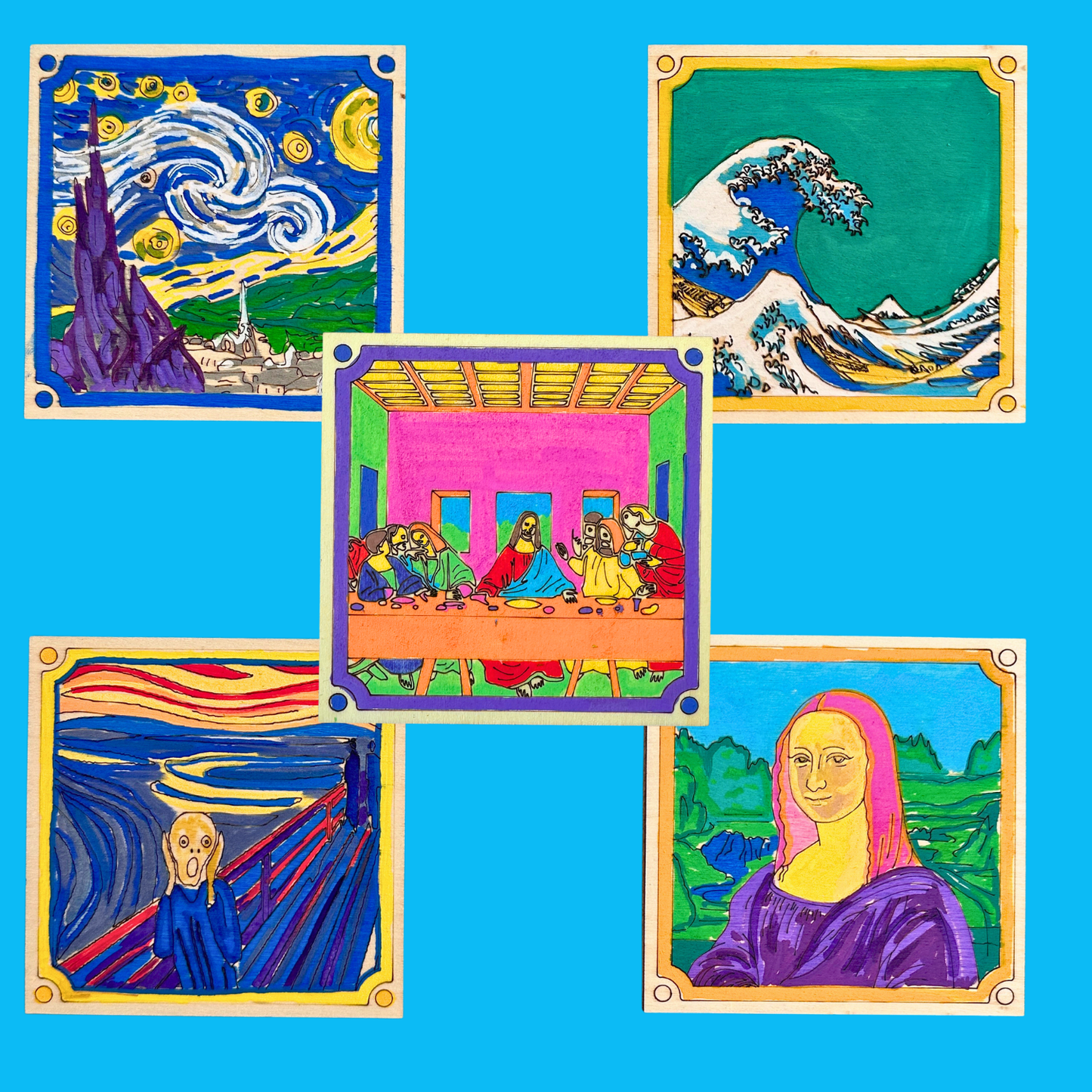 Set of 10 - Art Coaster