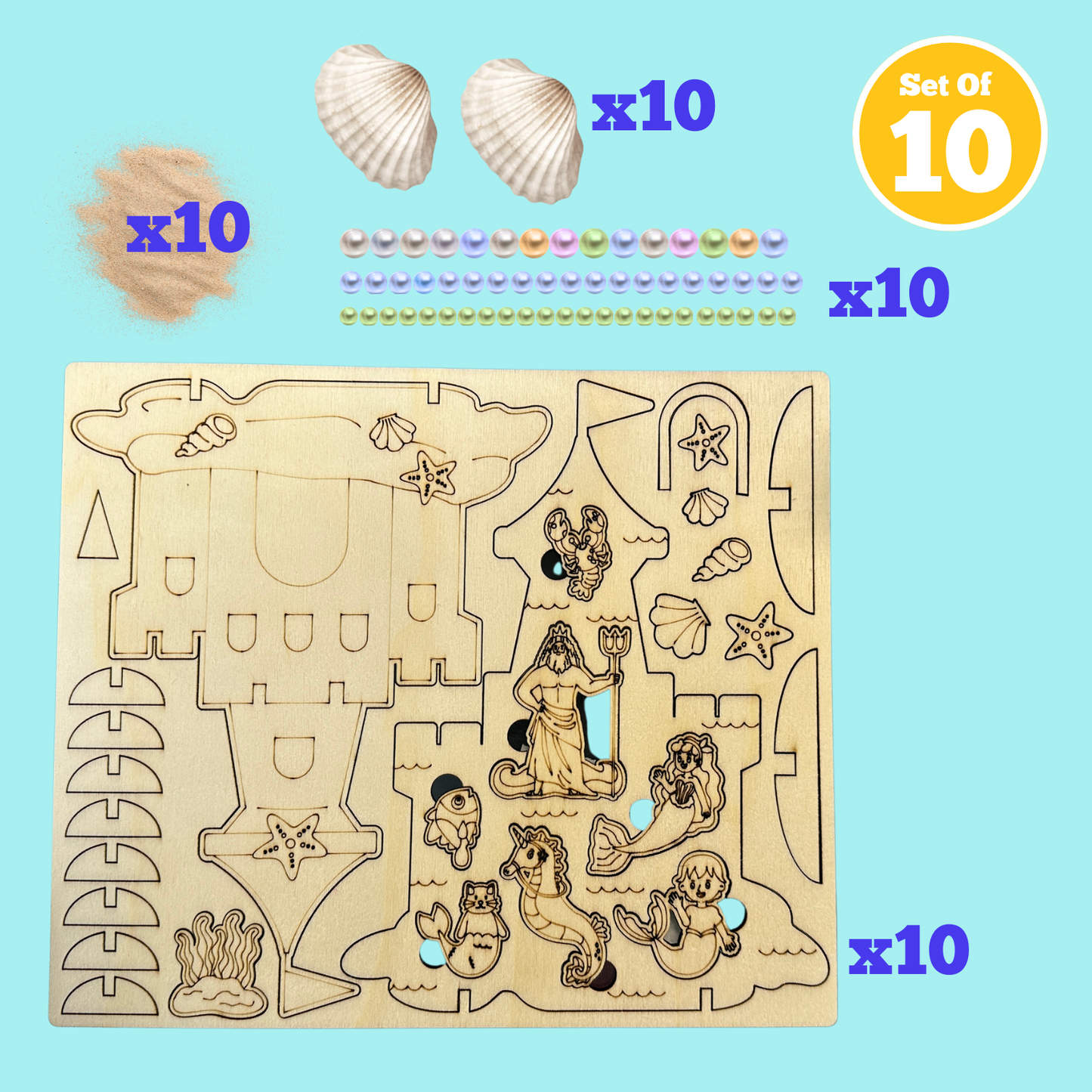 Set of 10 - Atlantis Castle Puzzle