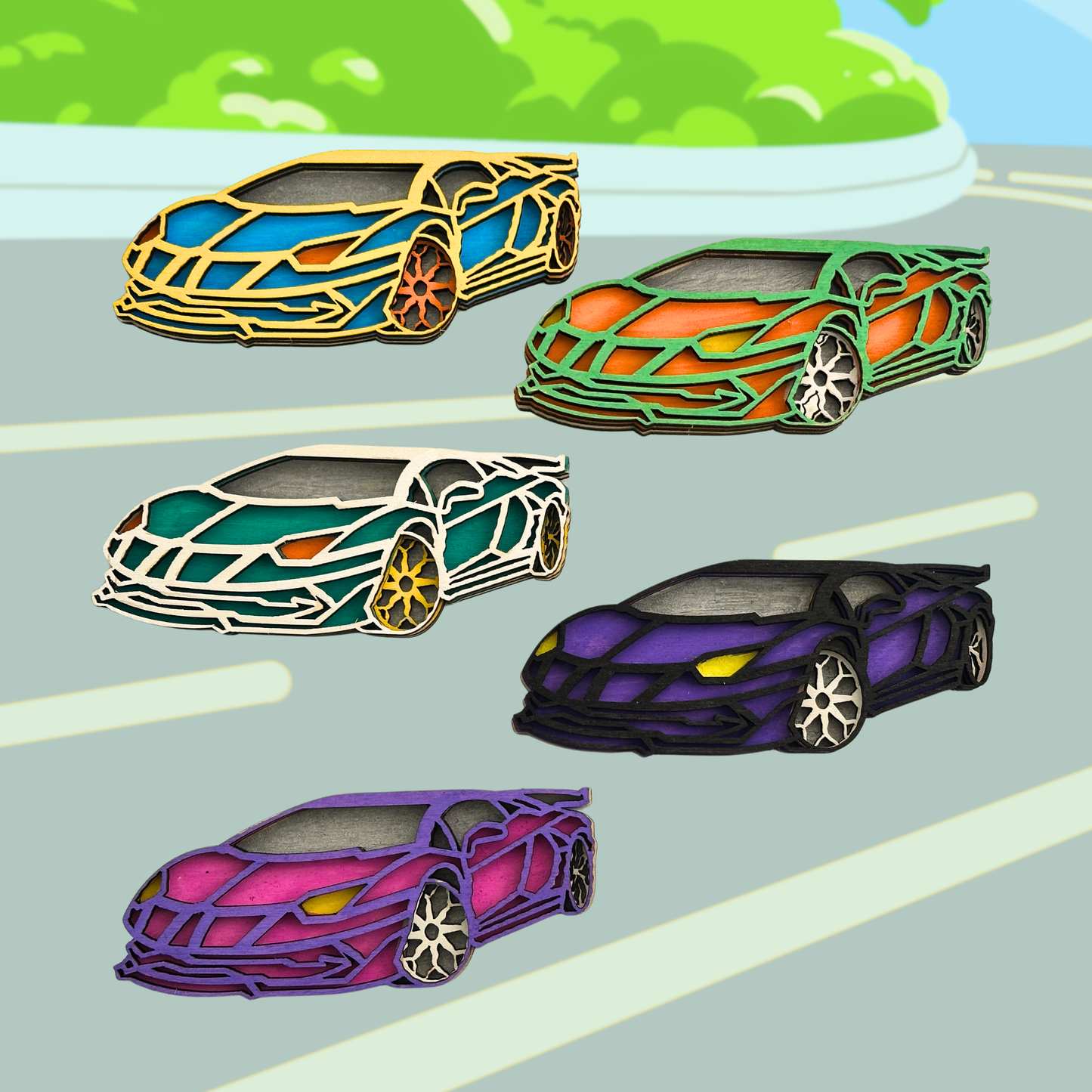 Set of 10 - Super Cars