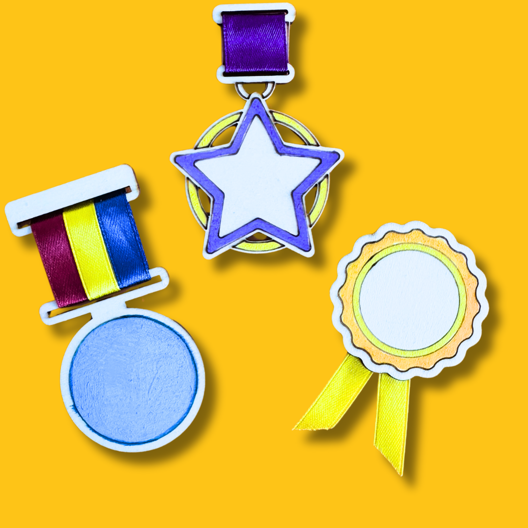 Set of 10 - Medal Brooches