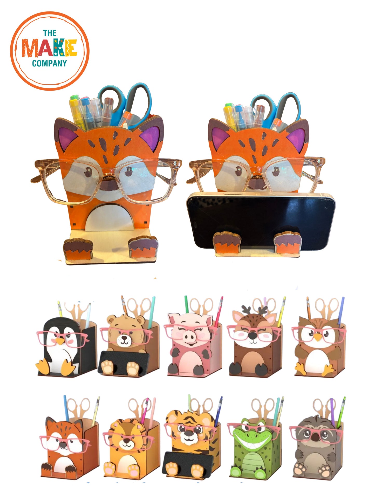 Set of 10 - Animal Desk Organiser