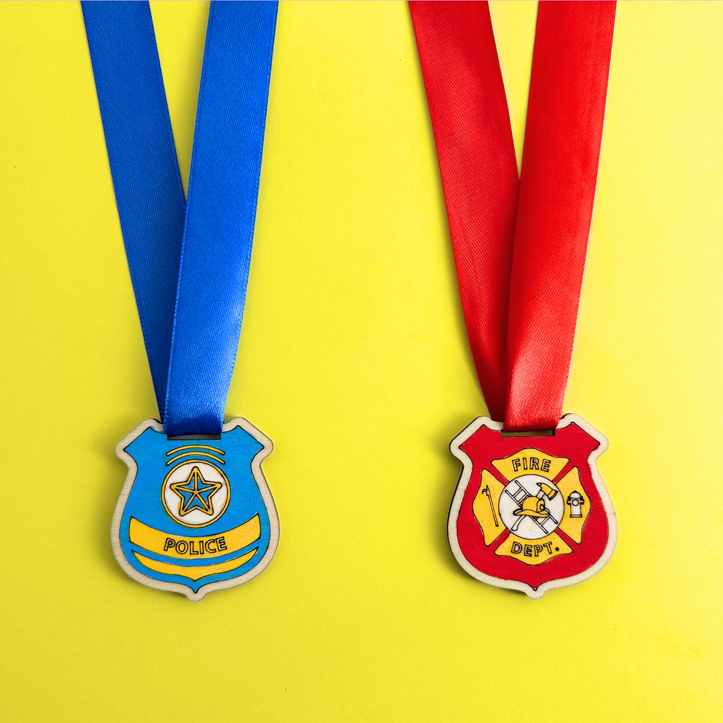 Set of 10 - Police and Fireman's Lanyard