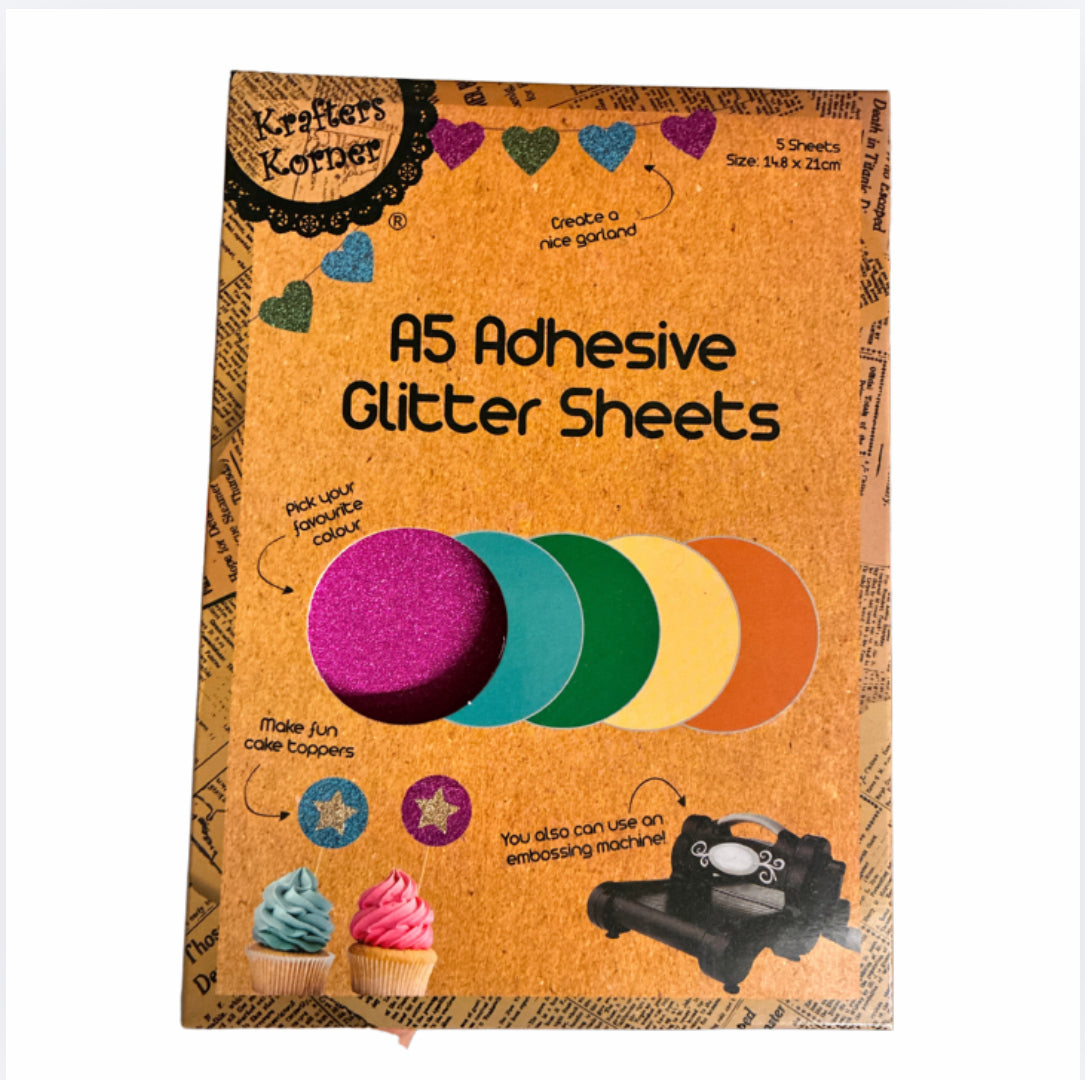 A5 Adhesive glitter sheets