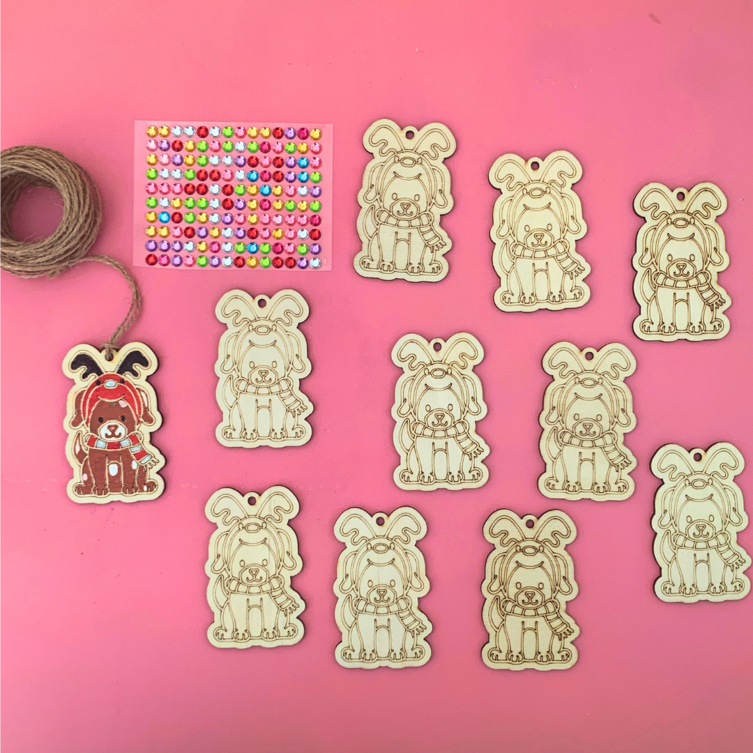 Set of 10 Christmas Dog Decoration