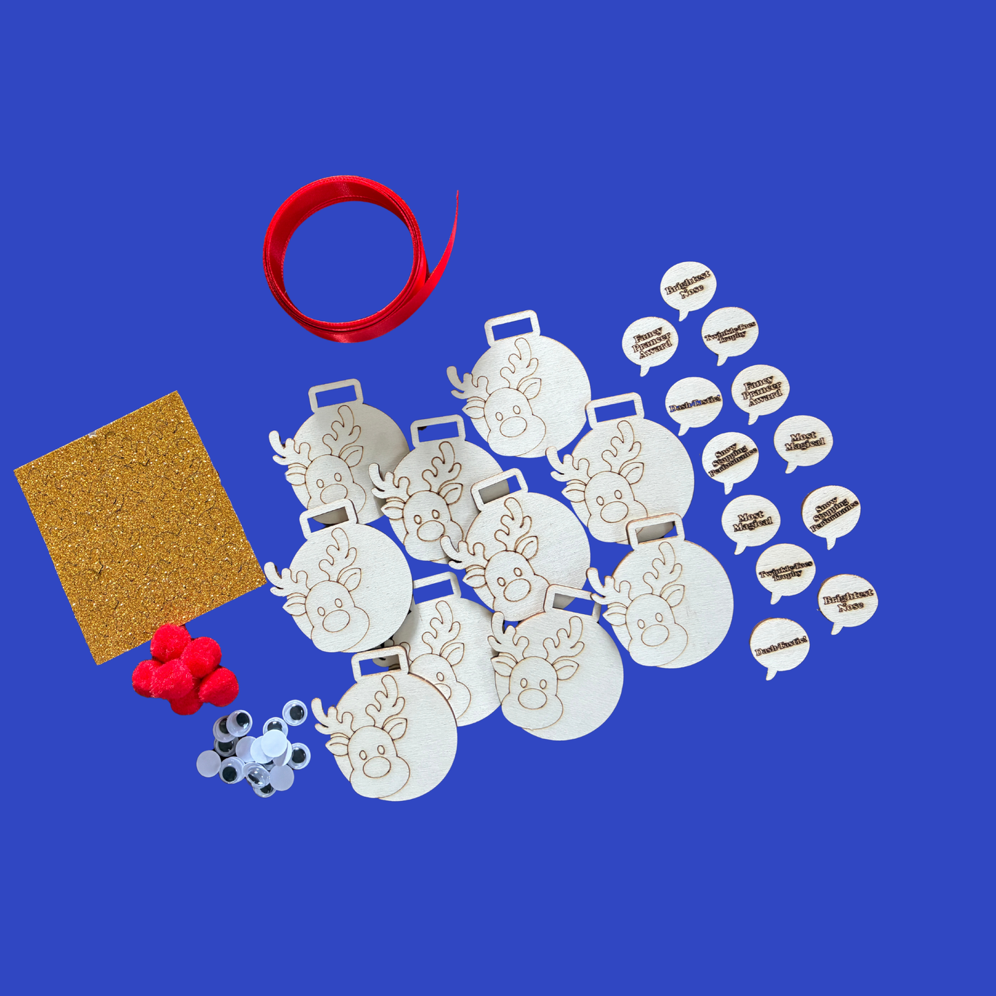 Set of 10 Reindeer Medals