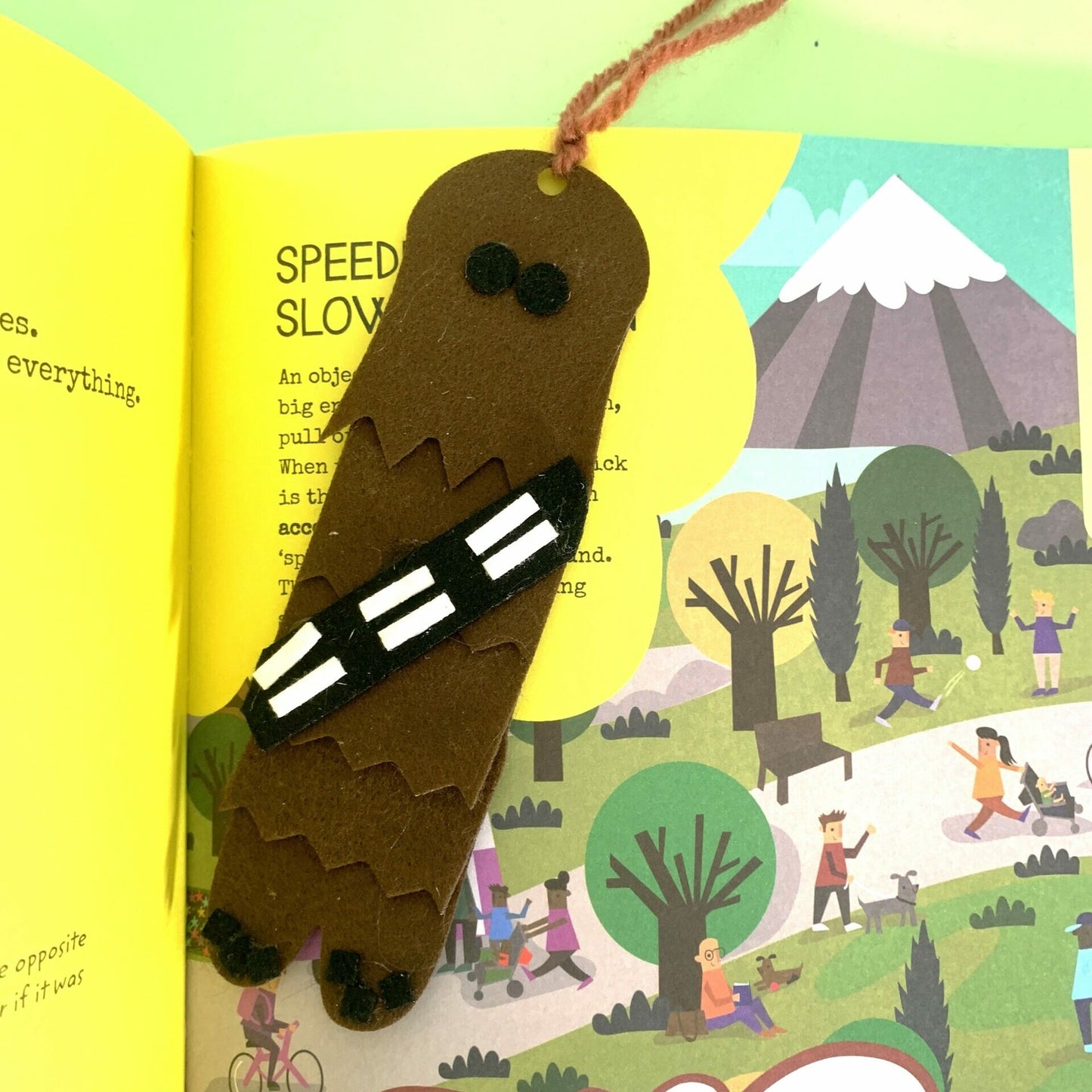 Chewbacca star wars bookmark diy craft