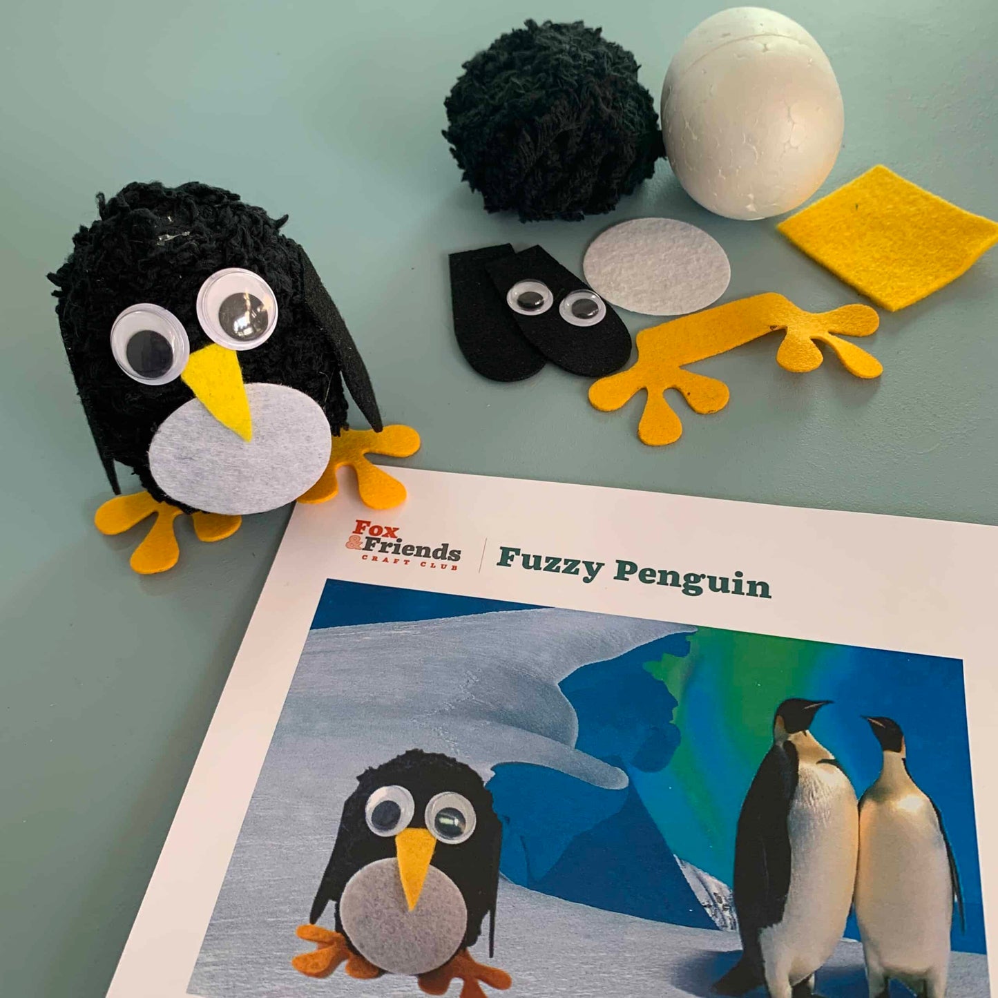 SALE - Set of 10 - Fuzzy Penguin