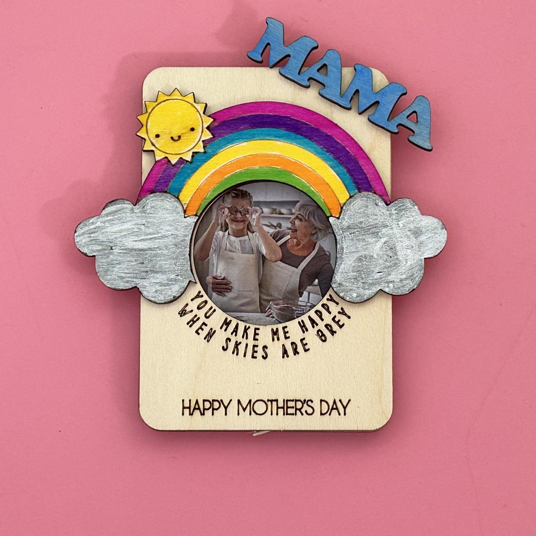 Mother's Day Photo Frame Rainbow Magnet