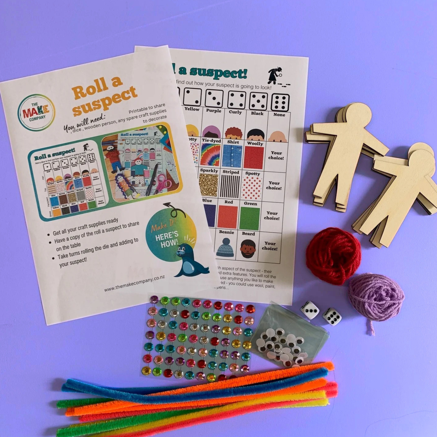 Set of 10 - Roll A Suspect- Spy Game