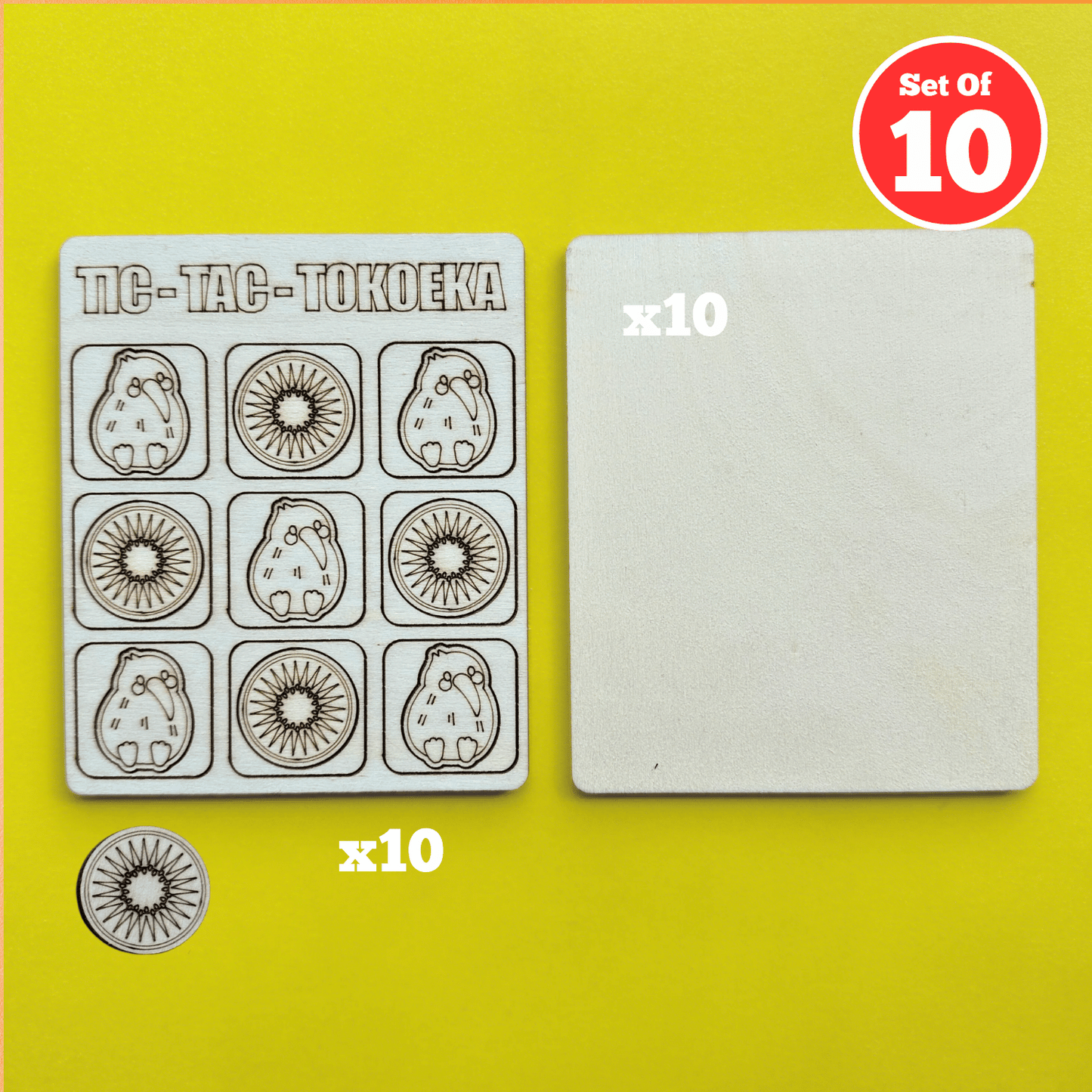 Set of 10 - Tic Tac Tokoeka