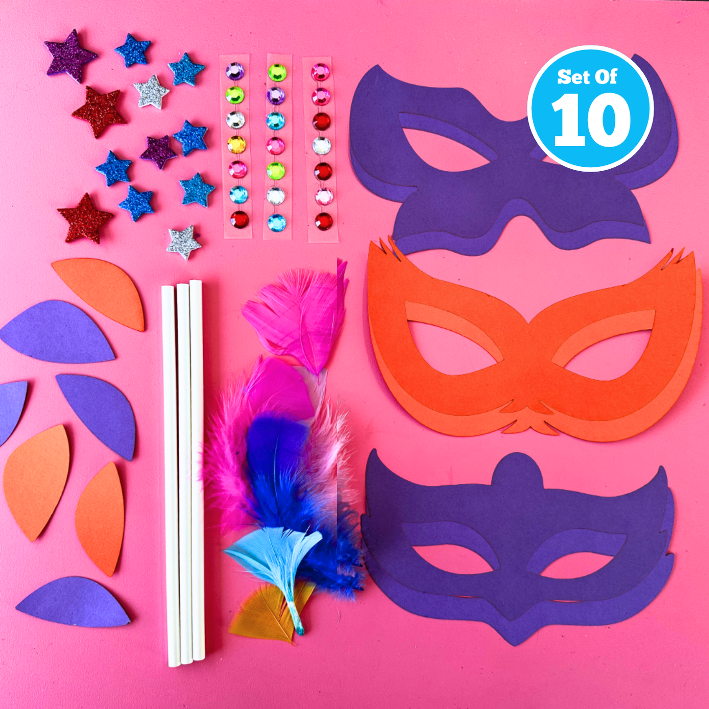 Set of 10 - Carnival Mask