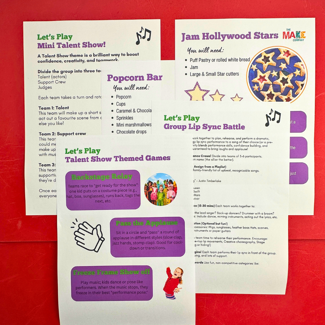 Talent Show Full Day Group Activity Pack