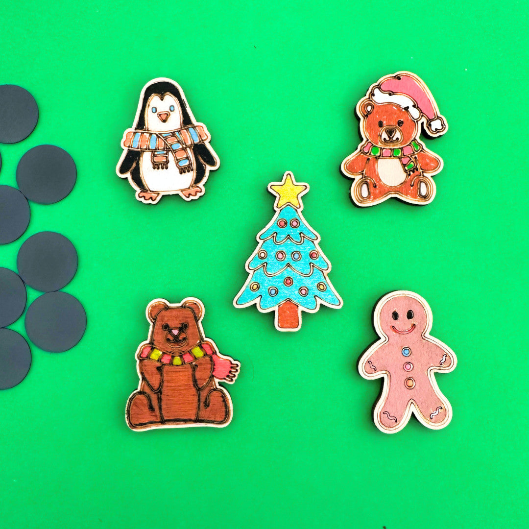 Set of 5 Christmas Magnets