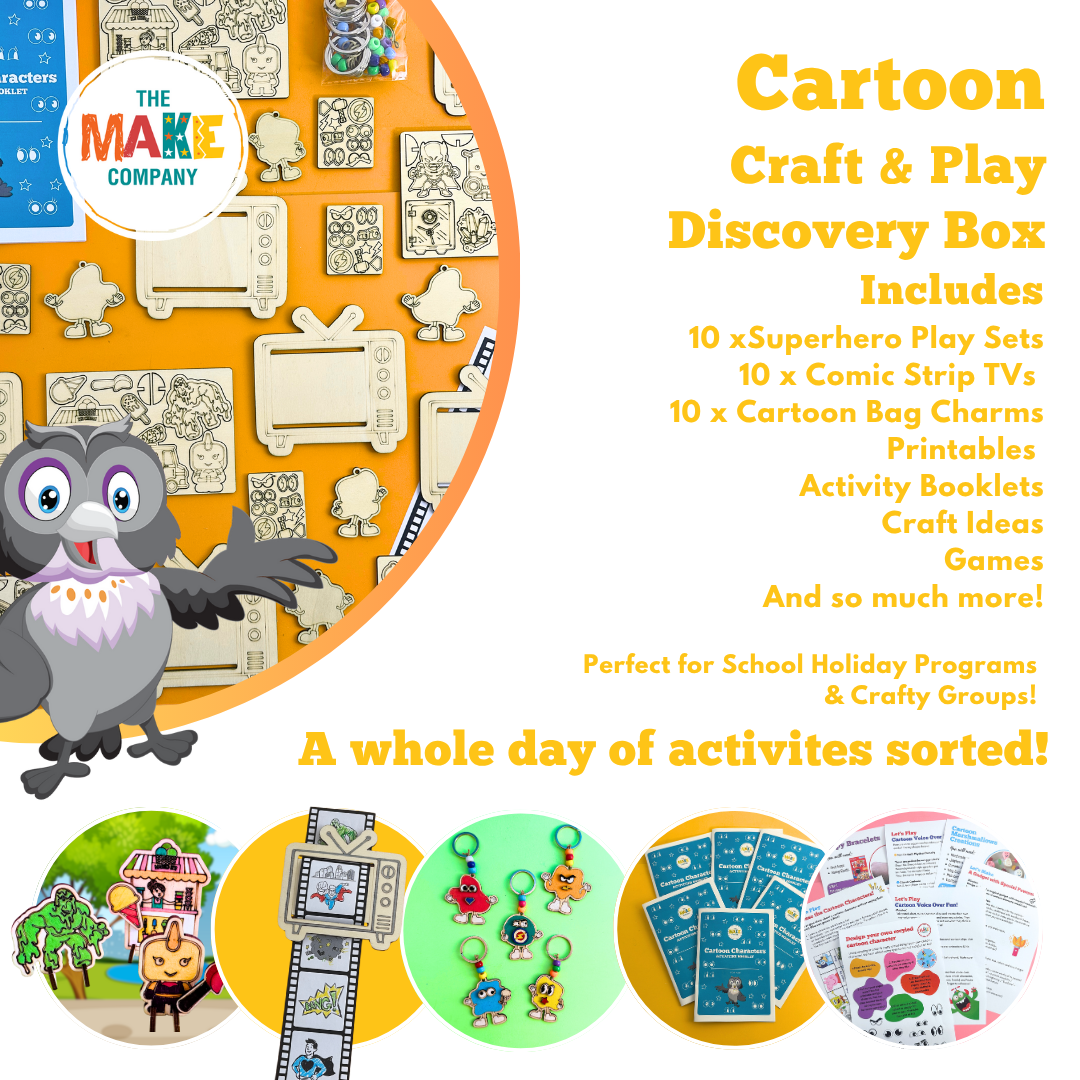 Cartoon Characters Craft & Play Discovery Box