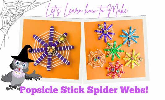 Learn how to make a Popsicle Stick Spider Web!
