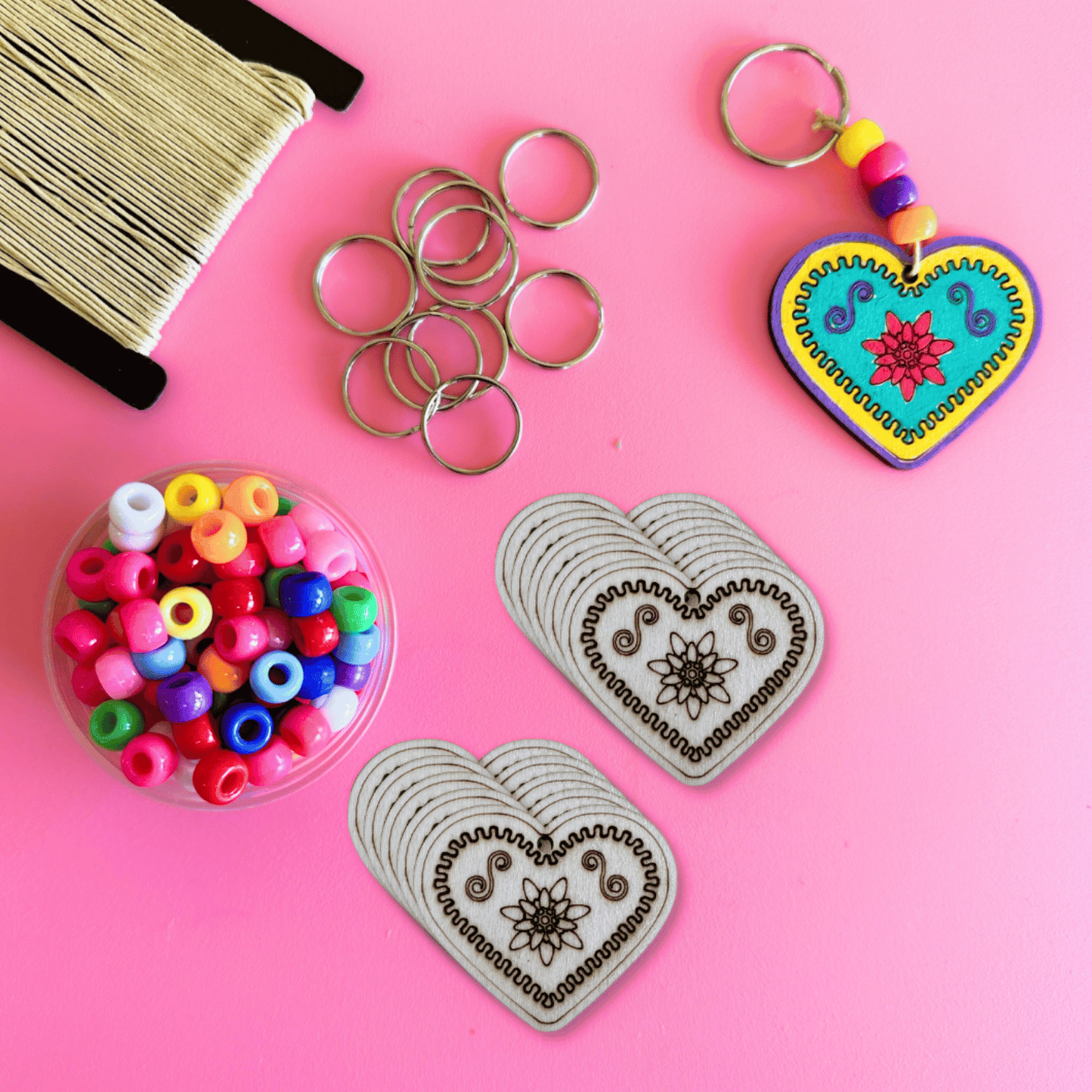 Gingerbread Heart Keyring