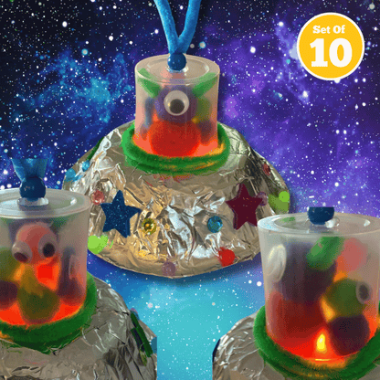 Set of 10 - Light Up UFO
