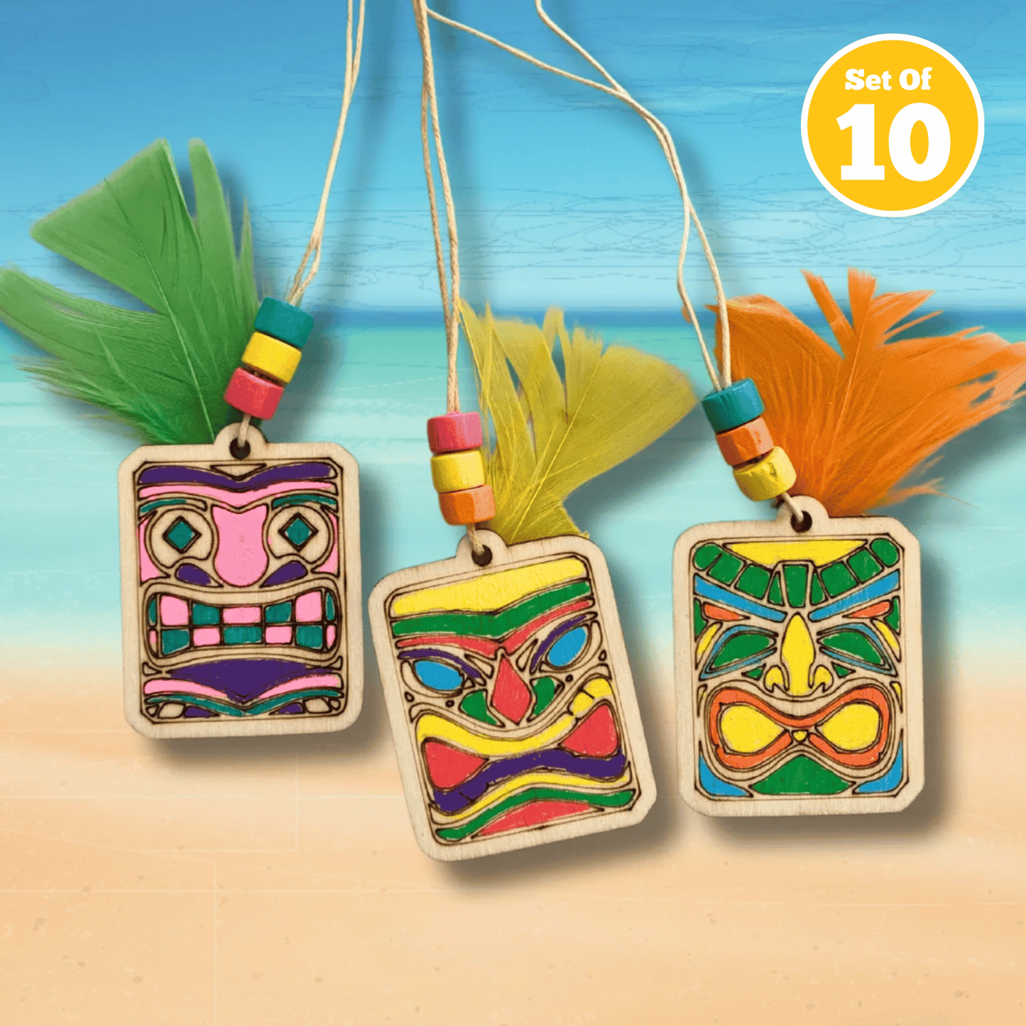 Set of 10 - Tropical Tiki Necklace