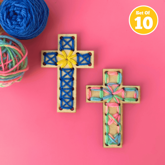 Set of 10 - Woven Threading Cross