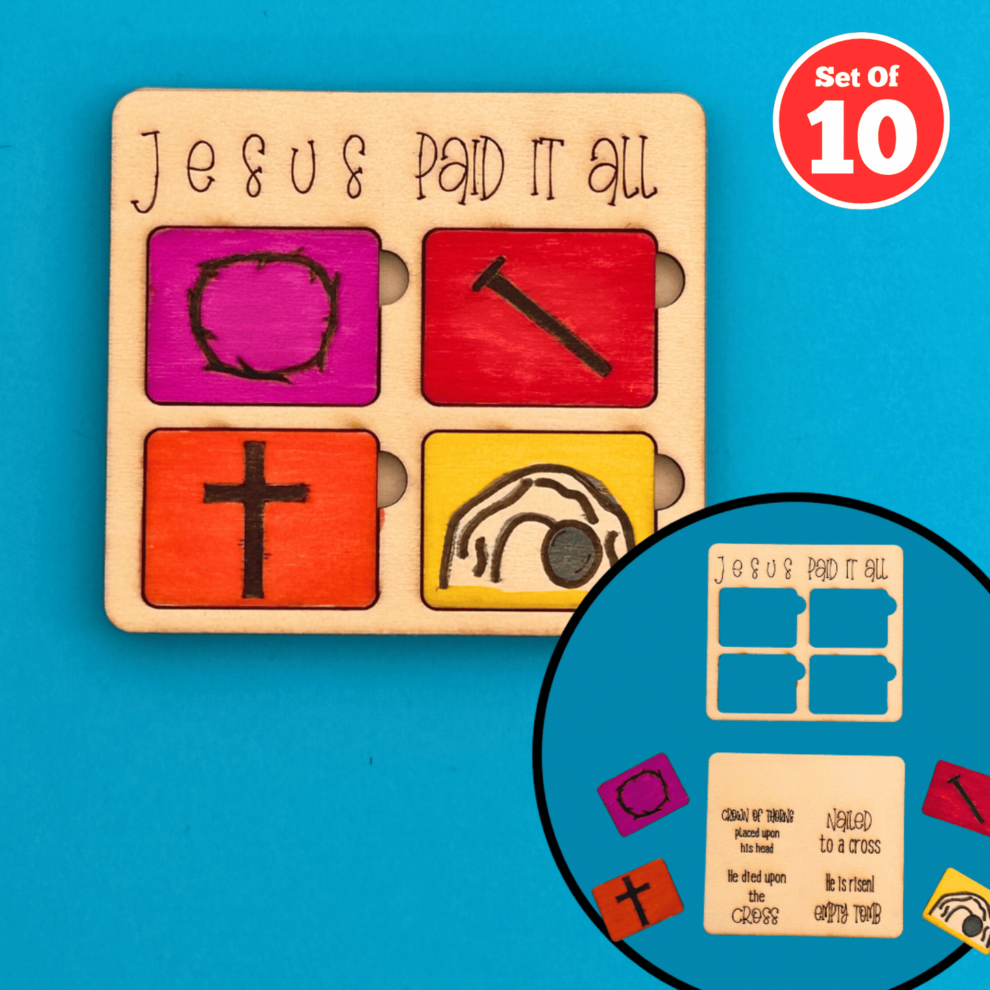 Set of 10 - Easter Story Puzzle