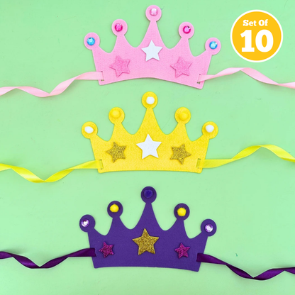 Set of 10 - Felt Tiara