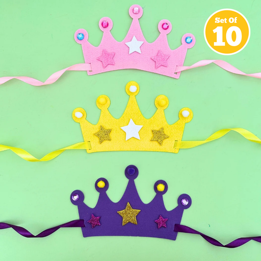 Set of 10 - Felt Tiara