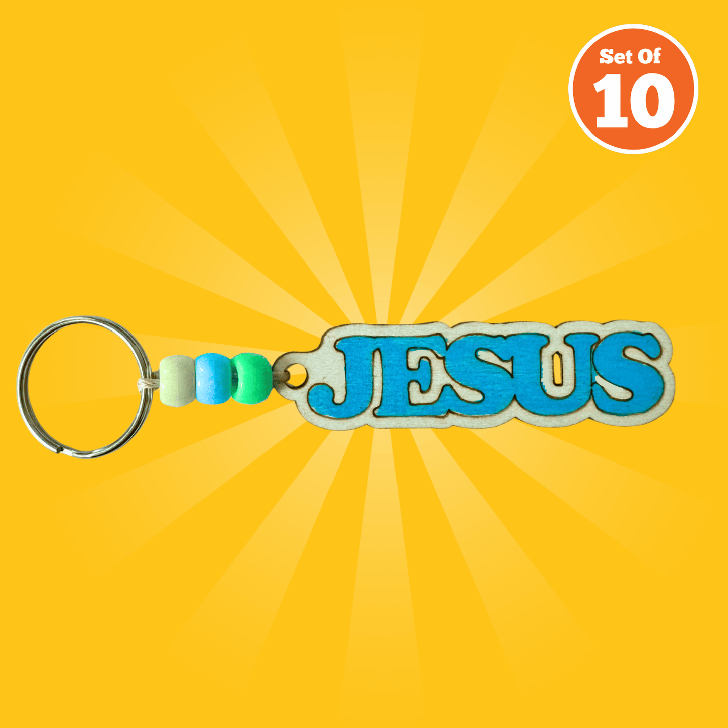 Set of 10 - Jesus Keyring