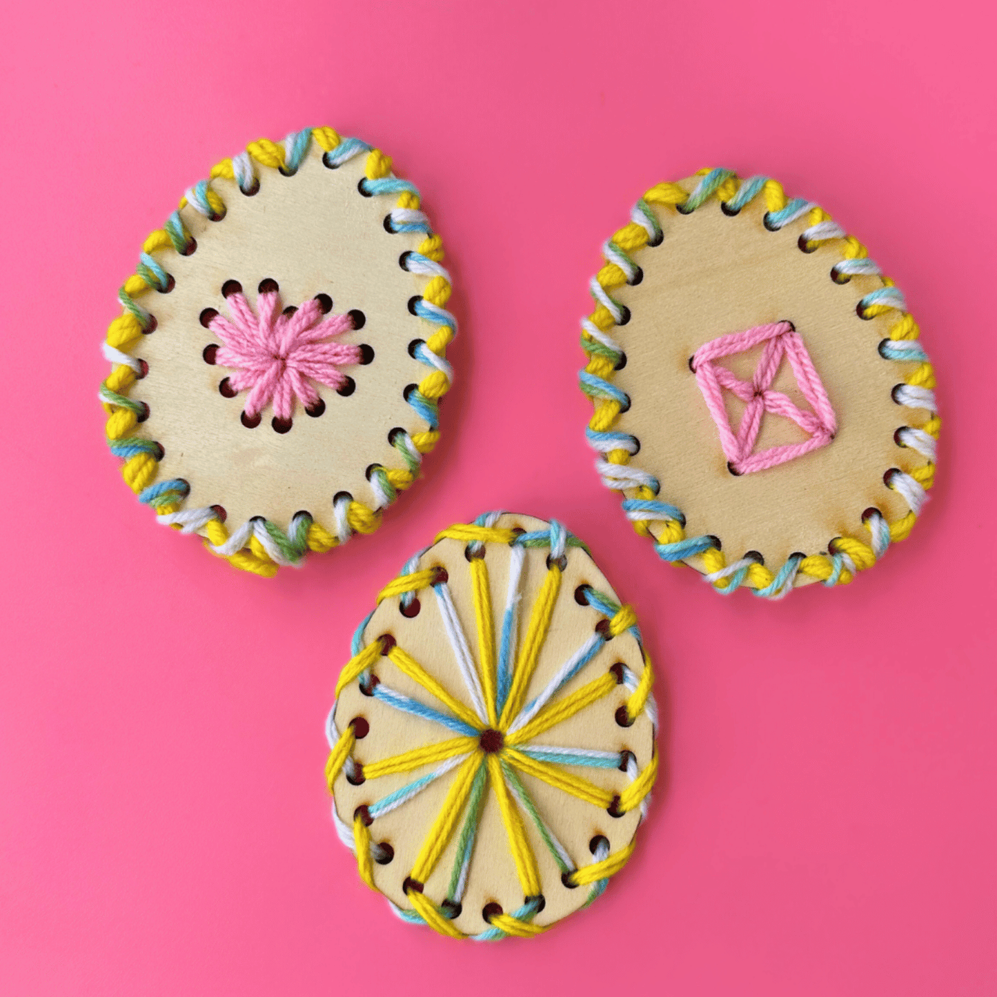 Set of 10 - Woven Threading Egg