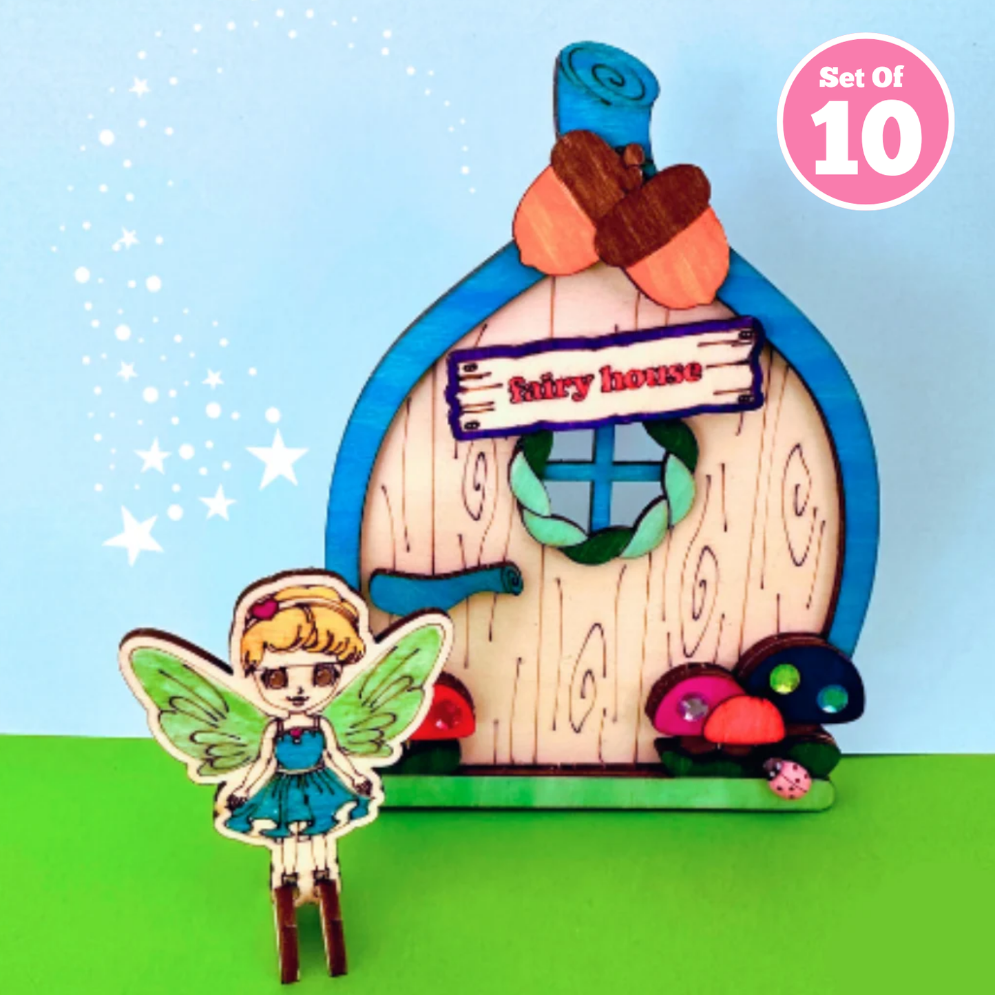 Set of 10 - Fairy House Door