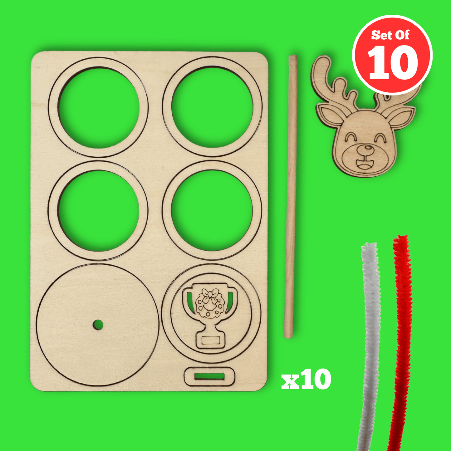 Set of 10 - Reindeer Toss Sports Craft