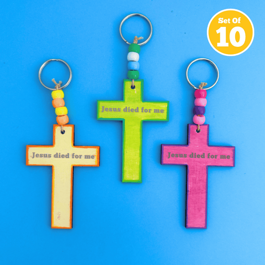 Set of 10 - Cross Keyring
