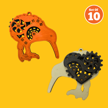 Set of 10 - Spinning Kiwi