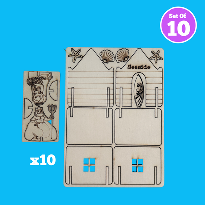 Set of 10 - Seaside Hut