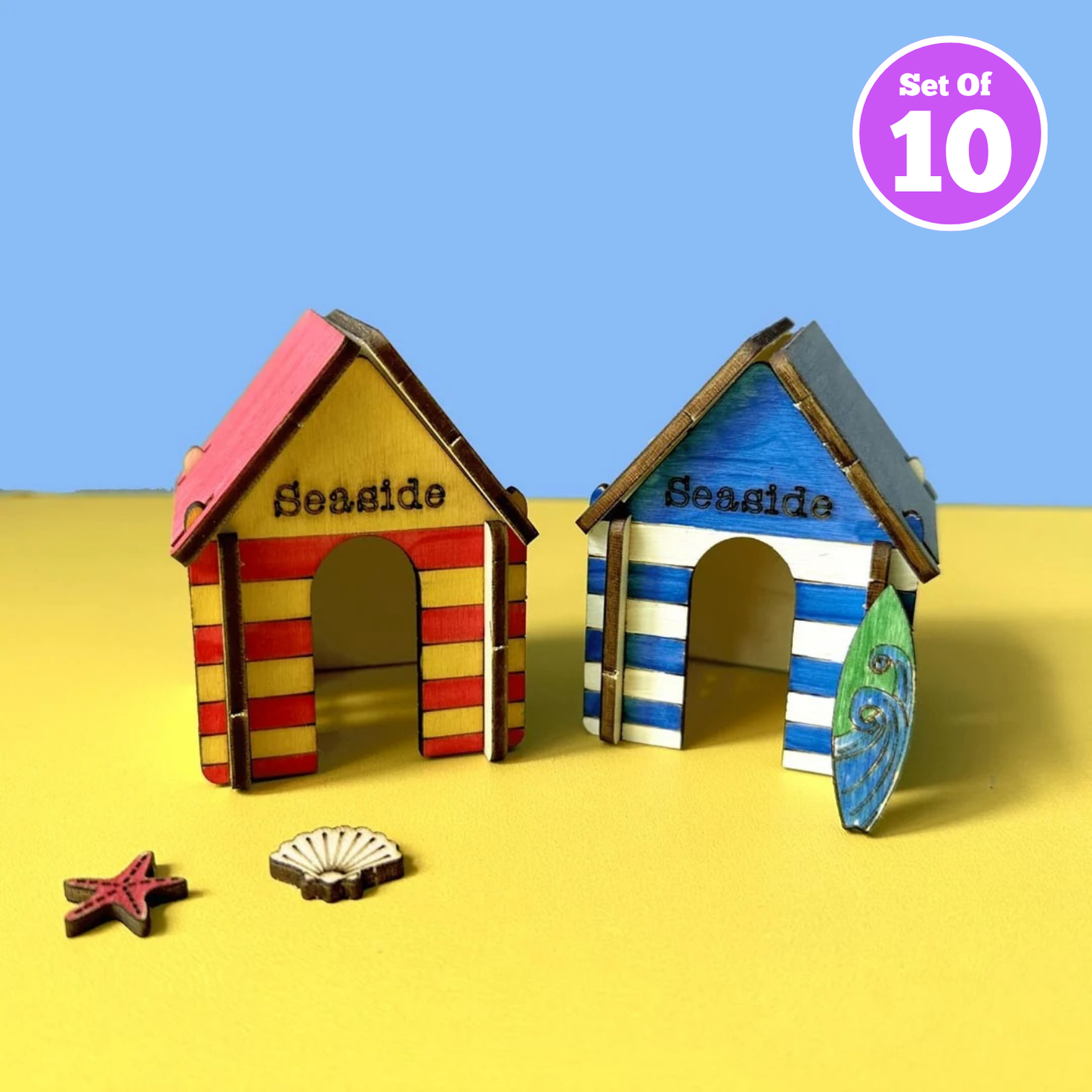 Set of 10 - Seaside Hut
