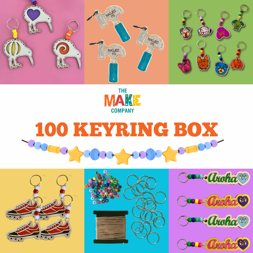 Mini 100 Key Rings 100 Key Ring Craft Box – The Make Company
