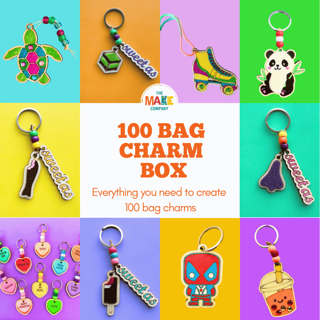 100 Bag Charm Craft Box