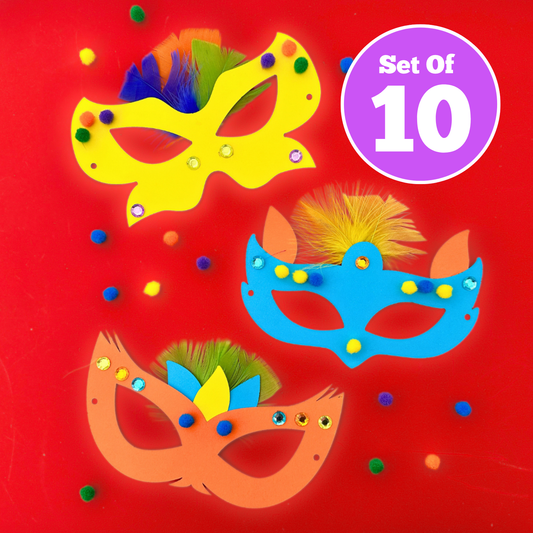 Set of 10 - Colourful Masks