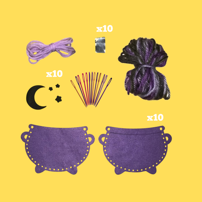Set of 10 - Cauldron Treat Bag