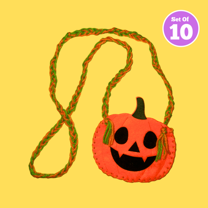 Set of 10 - Pumpkin Treat Bag