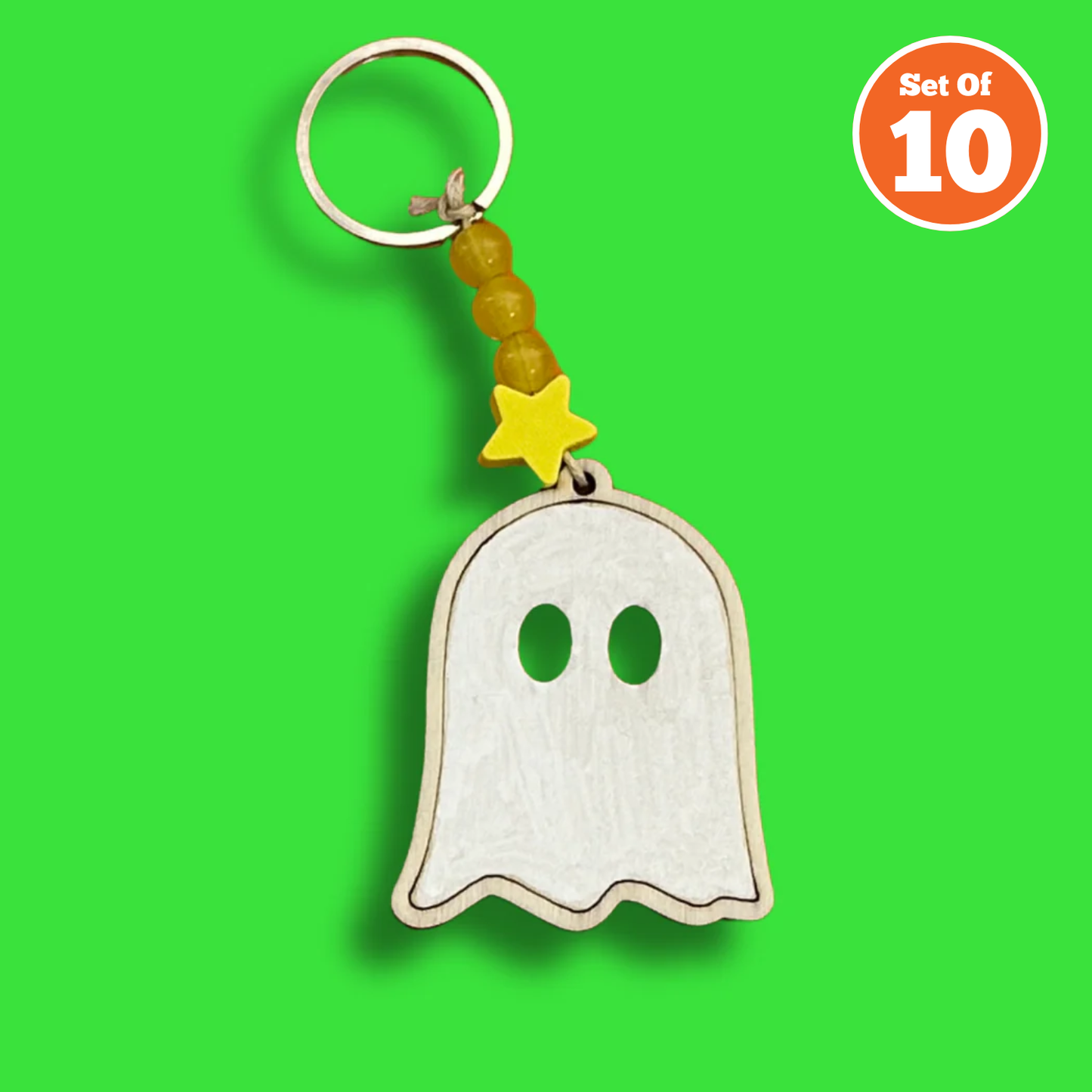 Set of 10 - Ghost Bag Charm