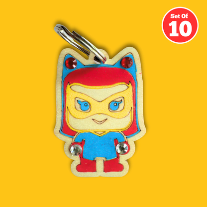 Set of 10 - Superhero Charm