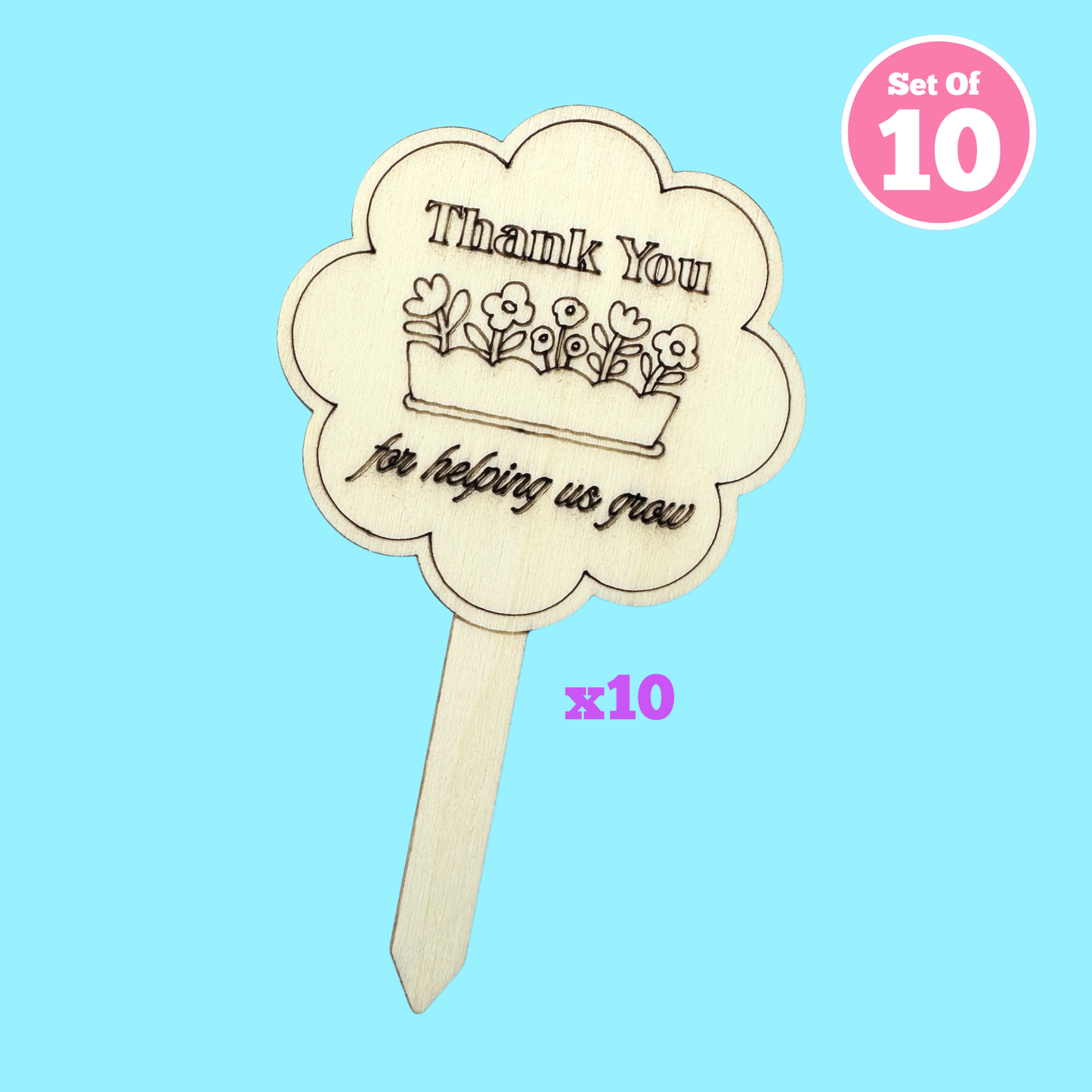 Set of 10 - Plant Signs