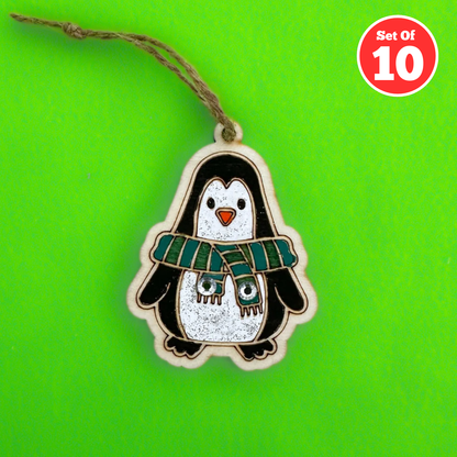 Set of 10 - Christmas Penguin Decoration