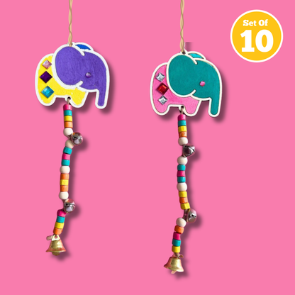 Set of 10 - Elephant Windchime